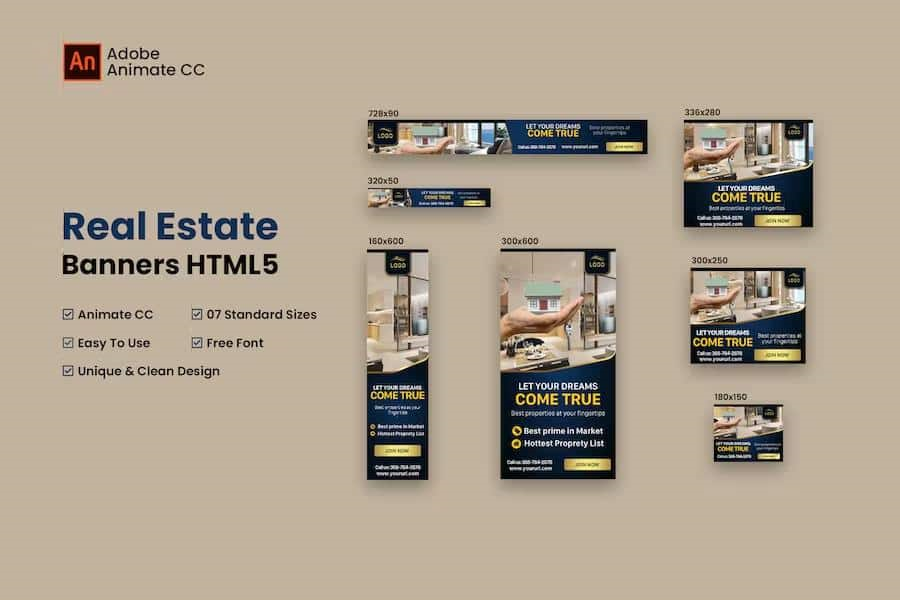 REAL ESTATE HTML5 AD (ANIMATE CC)